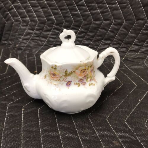 Vintage Teapot With Floral Decor Lqqk !! Marked