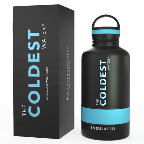 The Coldest Water 64 Oz Stainless Steel Double Walled Sports Bottle