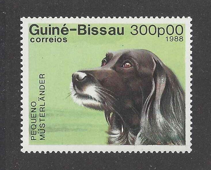 Dog Art Head Study Portrait Postage Stamp Small Munsterlander English Setter Mnh