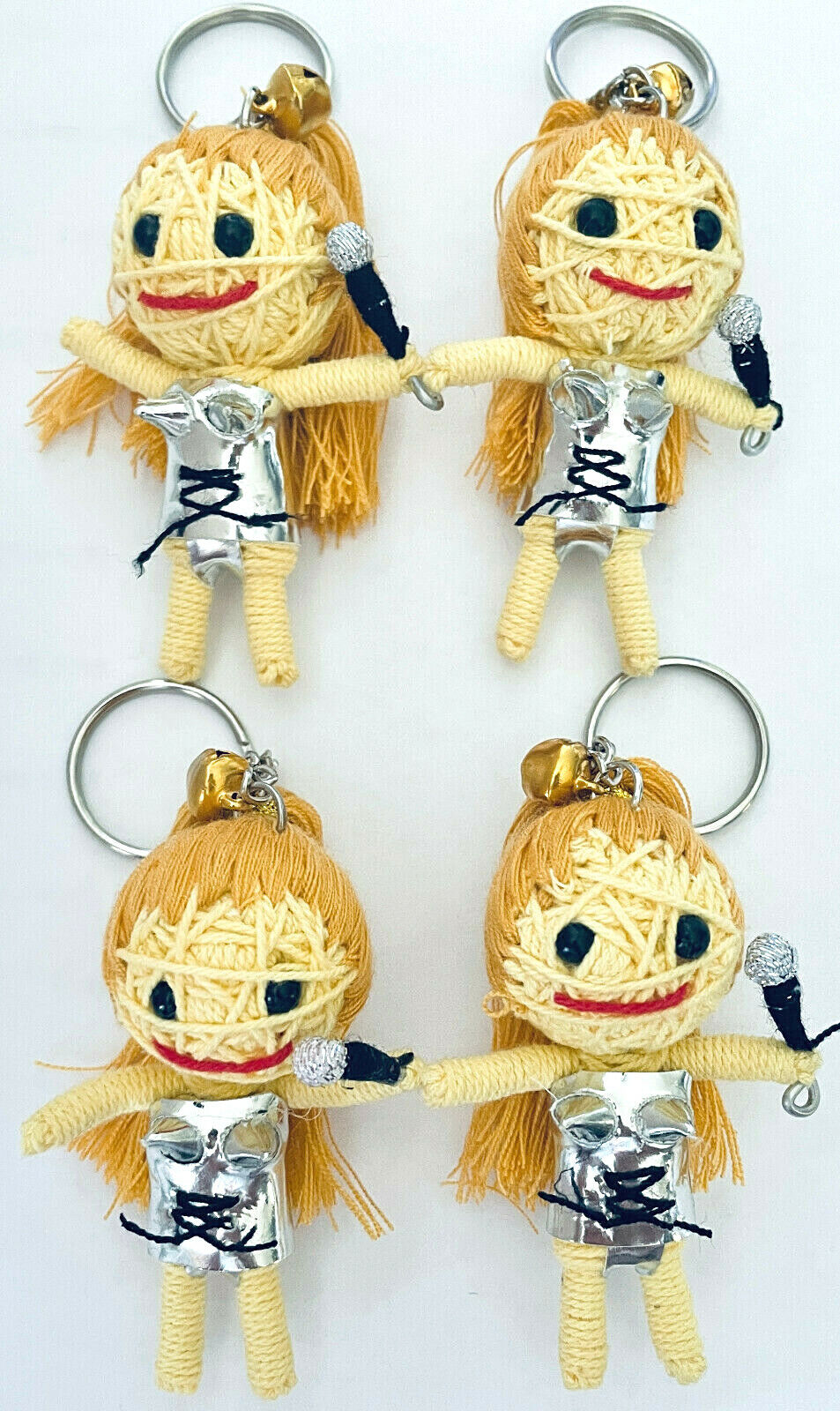 4  Madonna  Voodoo String Doll  Keychain / Keyring  Blond Ambition Cone Outfit